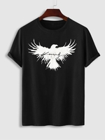 King Eagle Graphic Short Sleeves Tee L Black