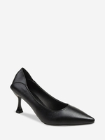 Kitten Heel Solid Color Pointed Toe Pumps