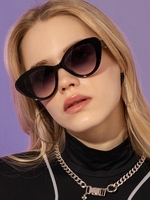 Kitten Shape Ombre Color Sunglasses