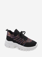 Knit Detail Breathable Sports Shoes