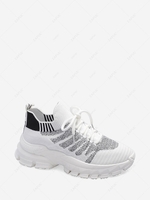 Knit Detail Breathable Sports Shoes