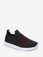 Knit Detail Breathable Two Tone Shoes