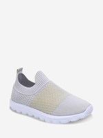 Knit Detail Breathable Two Tone Shoes