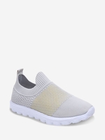 Knit Detail Breathable Two Tone Shoes