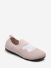 Knit Detail Cartoon and Letter Print Slip-on Shoes