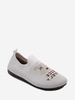 Knit Detail Cartoon and Letter Print Slip-on Shoes