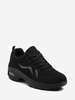 Knit Detail Casual Breathable Lace Up Shoes