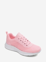Knit Detail Casual Lace Up Front Shoes
