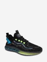 Knit Detail Letter Patch Casual Sports Shoes
