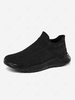 Knit Detail Sports Lace Up Shoes