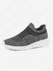 Knit Detail Sports Lace Up Shoes