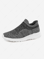 Knit Detail Sports Lace Up Shoes