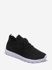 Knit Perforated Lace Up Running Shoes