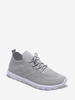 Knit Perforated Lace Up Running Shoes