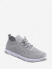 Knit Perforated Lace Up Running Shoes