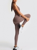 Knit Tank Top and Seamless Yoga Sport Leggings Set S Coffee