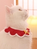 Knitted Bow Decor Pet Scarf