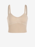 Knitted Bralette Top M Light coffee