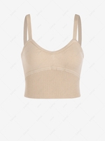 Knitted Bralette Top S Light coffee