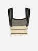 Knitted Crop Tank Top Black