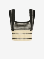 Knitted Crop Tank Top Black