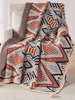Knitted Geometric Tassel Blanket