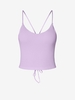 Knitted Lace Up Crop Camisole Light purple