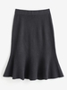Knitted Midi Mermaid Skirt Gray