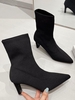 Knitted Pointed Toe Stretch Sock Boots