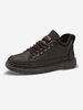 Label Patch Design Lace-up Front Solid Color Casual Shoes
