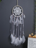 Lace and Feathers Fringe Wall Hanging Dreamcatcher
