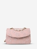 Lace Flower Decorate Faux Pearl Chain Shoulder Bag