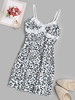 Lace Trim Leopard Cami Bodycon Dress M