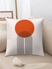 Line Sun Pattern Plush Pillowcase