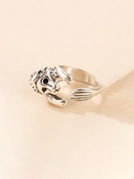 Lion Punk Hip Hop Cuff Ring