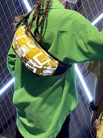 Luminous Reflective Print Sling Bag Fanny Pack