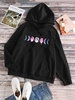 Lunar Eclipse Drop Shoulder Thermal Lined Hoodie M Black