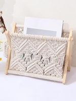 Macrame Woven Magazine Race Holder