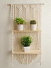 Macrame Woven Wood Decor Wall Hanging Board