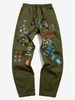 Made In China Letter Graffiti Graphic Y2K Aesthetic Pants 2xl Army green
