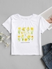 MADE OF SUNLIGHT Floral Graphic Tee S White