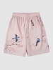 Magpie Floral Print Chinese Style Shorts Xxl Pink