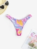 Marble Bikini Bottom L Light pink