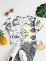 Marble Tie Dye Crop Baby Tee Xl