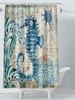 Marine Sea Horse Pattern Shower Curtain
