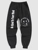 Mark Your Naughty Smile Slogan Jogger Graphic Sweatpants 2xl Black