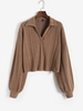 Marled Loose Polo Knitwear S Coffee