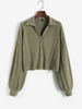 Marled Loose Polo Knitwear S Green