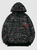 Mathematics Graphic Pattern Pullover Hoodie Xl Black