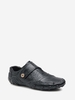 Men Button Design Solid Color Loafers